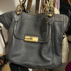 Hand bag. Hardly used. Large Navy Coach. Good for traveling.